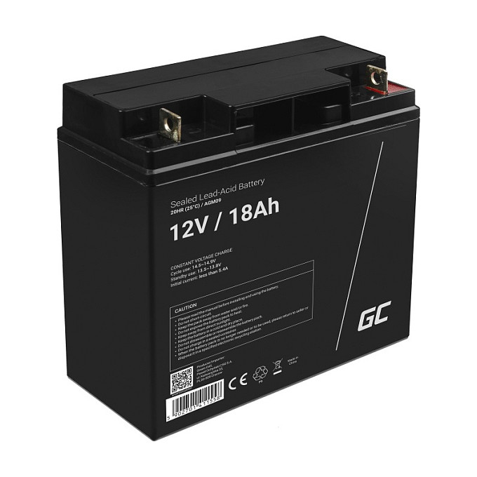 Bateri Green Cell Replacement Battery / AGM09 / 12V / 18Ah / SLA