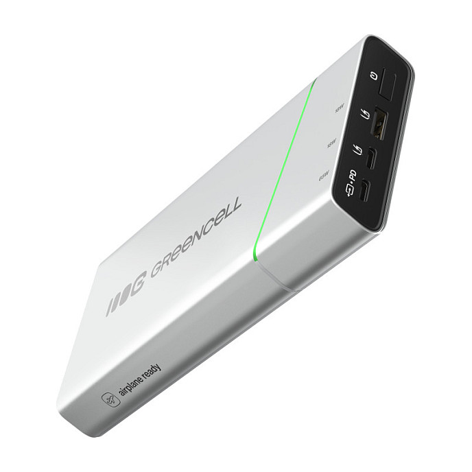 Powerbank Green Cell PowerPlay Ultra / 20800mAh / 65W / 1×USB‑A + 2×USB‑C PD - Argjend - Figura 3