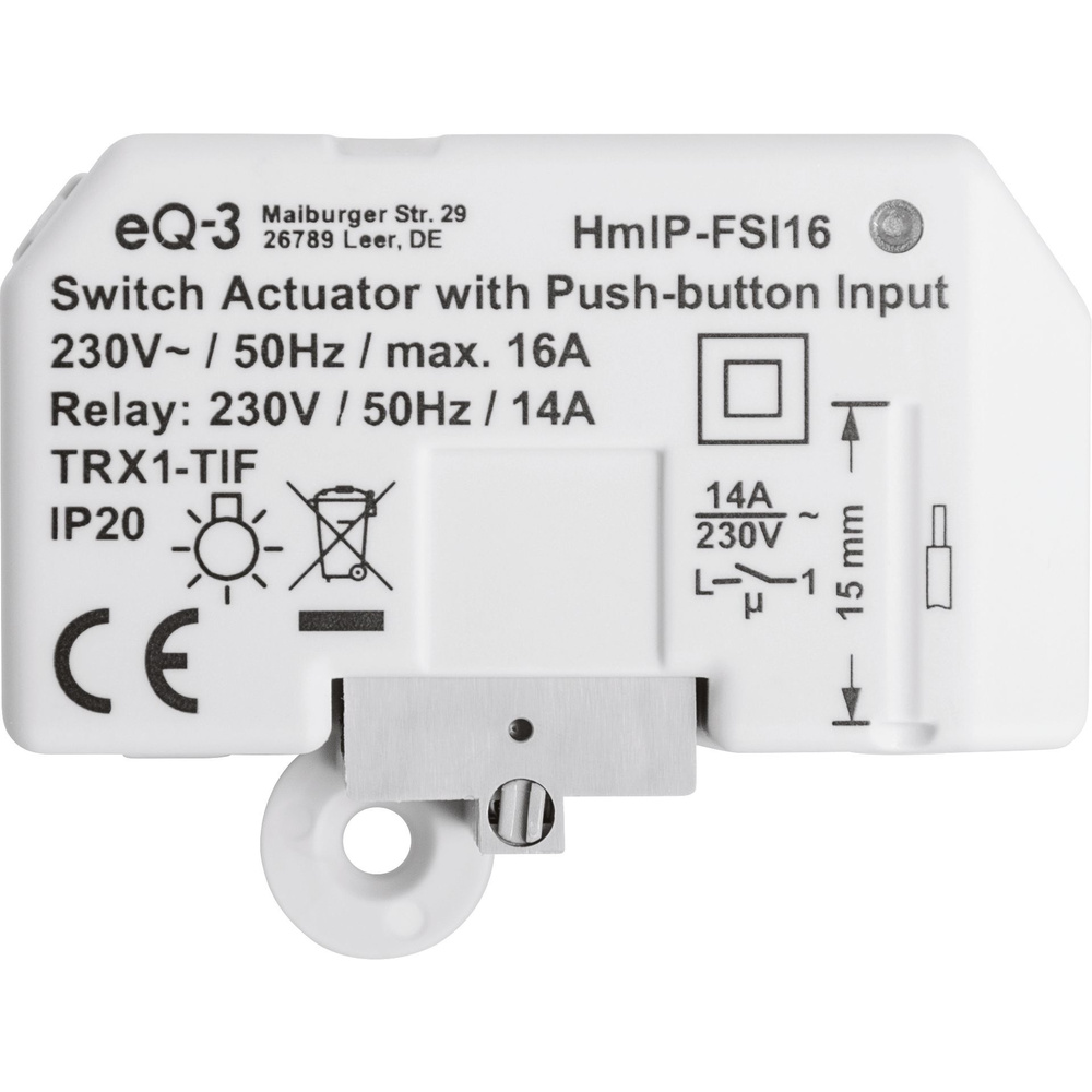 Homematic IP Schaltaktor mit Tastereingang – Unterputz