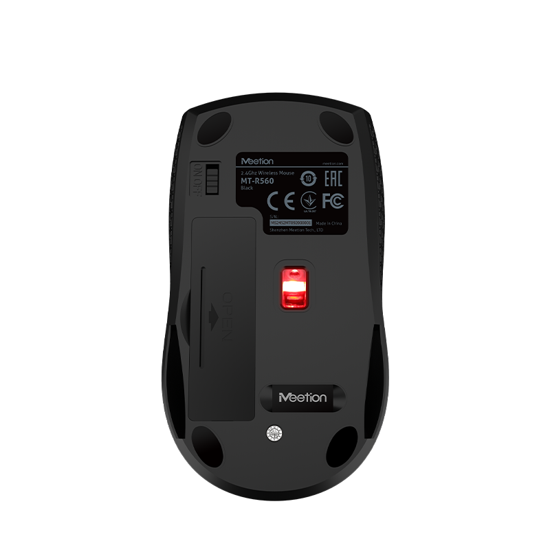 Maus pa kabllo Meetion R560-01 Optical / 800-1200-1600 3-level DPI / 2.4G / Wireless / Gri - Figura 2