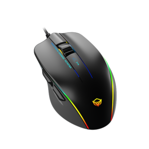 Maus Gaming Meetion GM23 2023 / Butona 5+1 / 12800CPI / Max.7000 fps / RGB / USB / e Zezë dhe Gri
