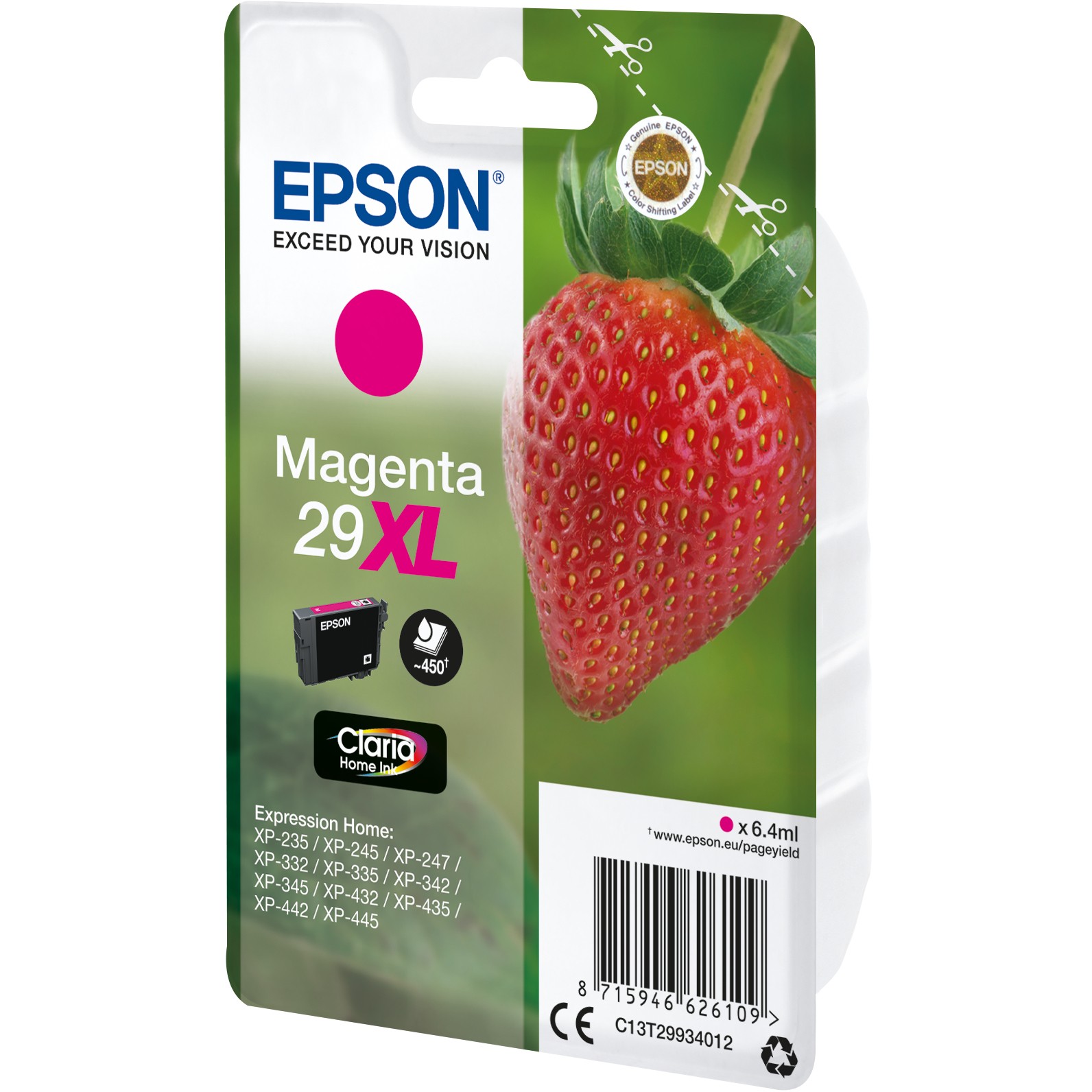 INK Epson 29XL deri në kapacitet të lartë sipas ISO/IEC 24711 - Rozë - Figura 2