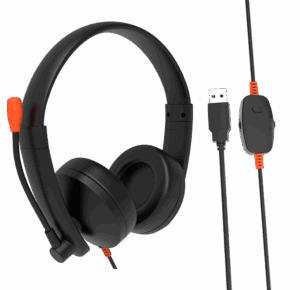 Kufje me kabllo Meetion HP003U Telephone / USB 1.8 m / Rrotullues 180° - Zezë