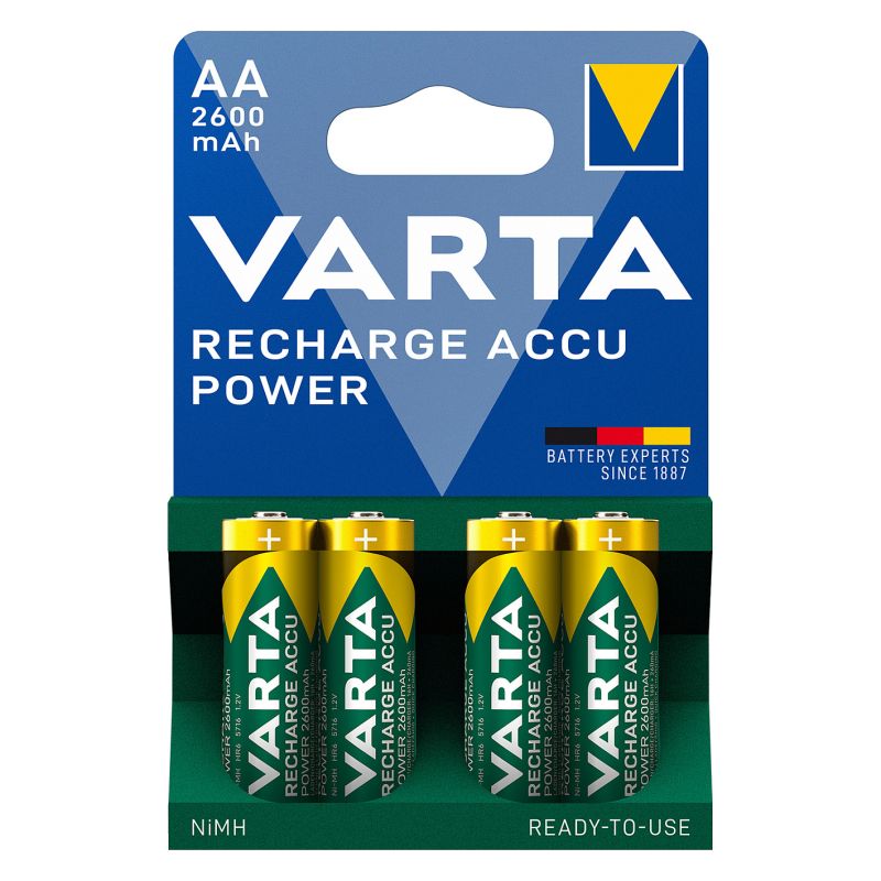 Bateri Varta AA 1.2V (HR06) Recharge Accu / 4-Pack - Figura 2