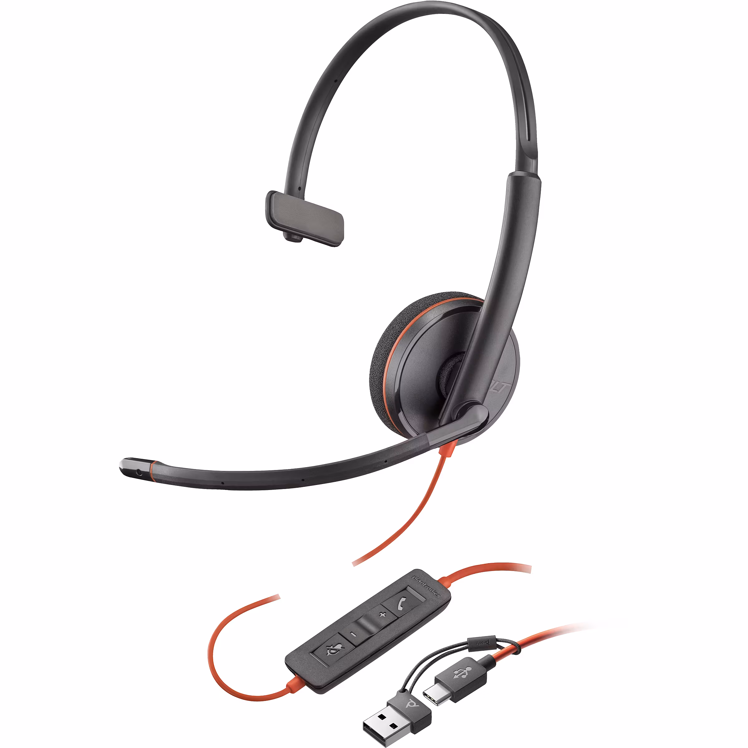 Kufje me kabllo Poly Blackwire 3210 – Zezë