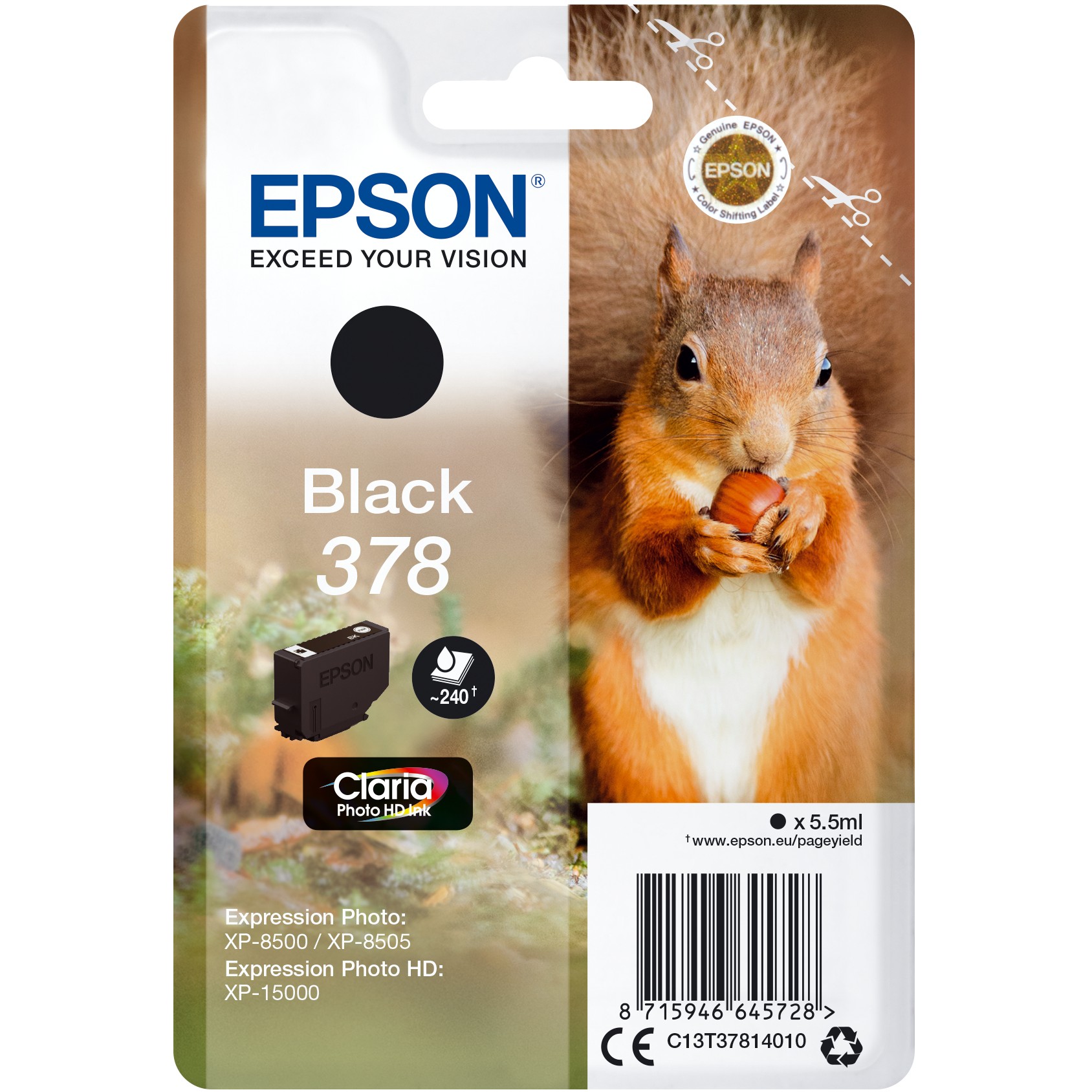 INK Epson 378 C13T37814010 / deri 240 faqe - Zezë