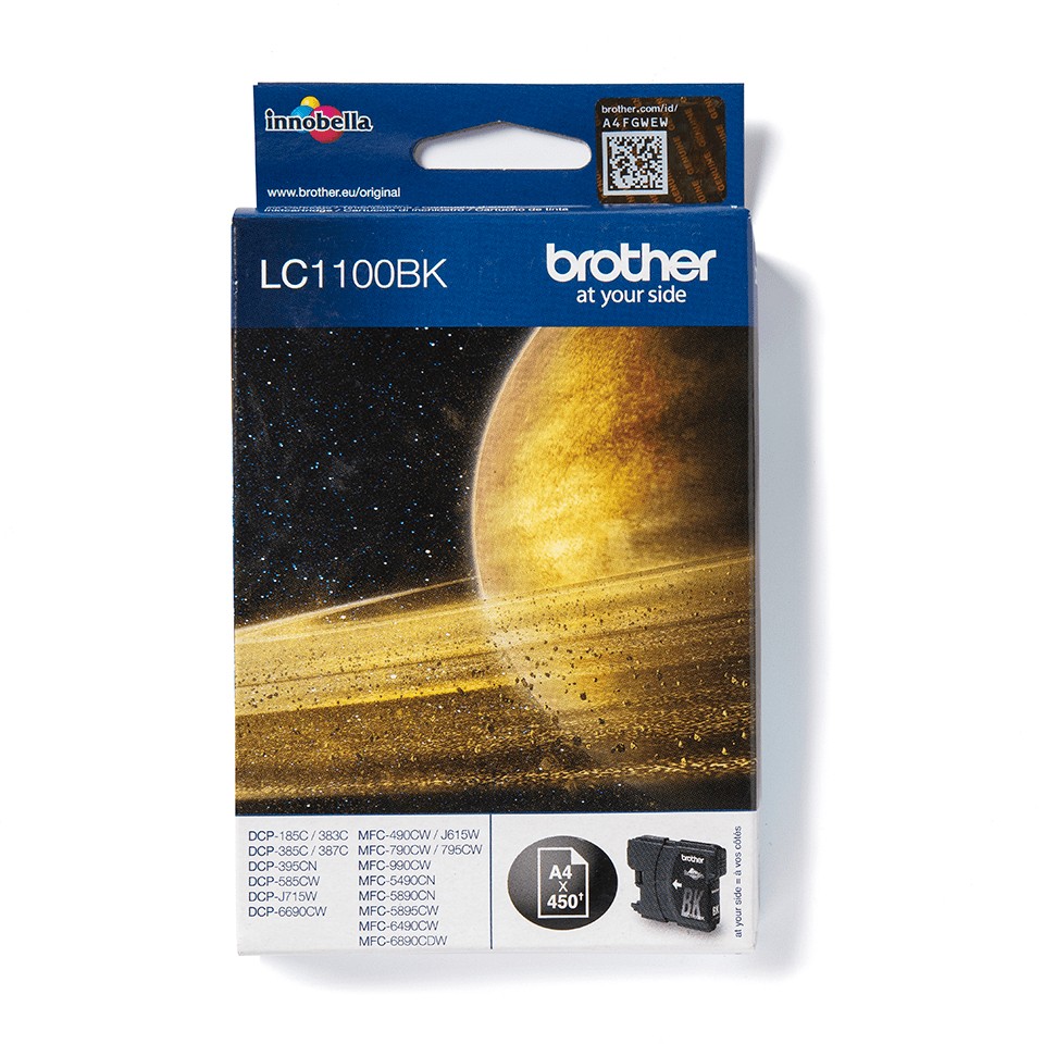 INK Brother LC-1100BK deri në kapacitet standard sipas ISO/IEC 24711 - Zezë