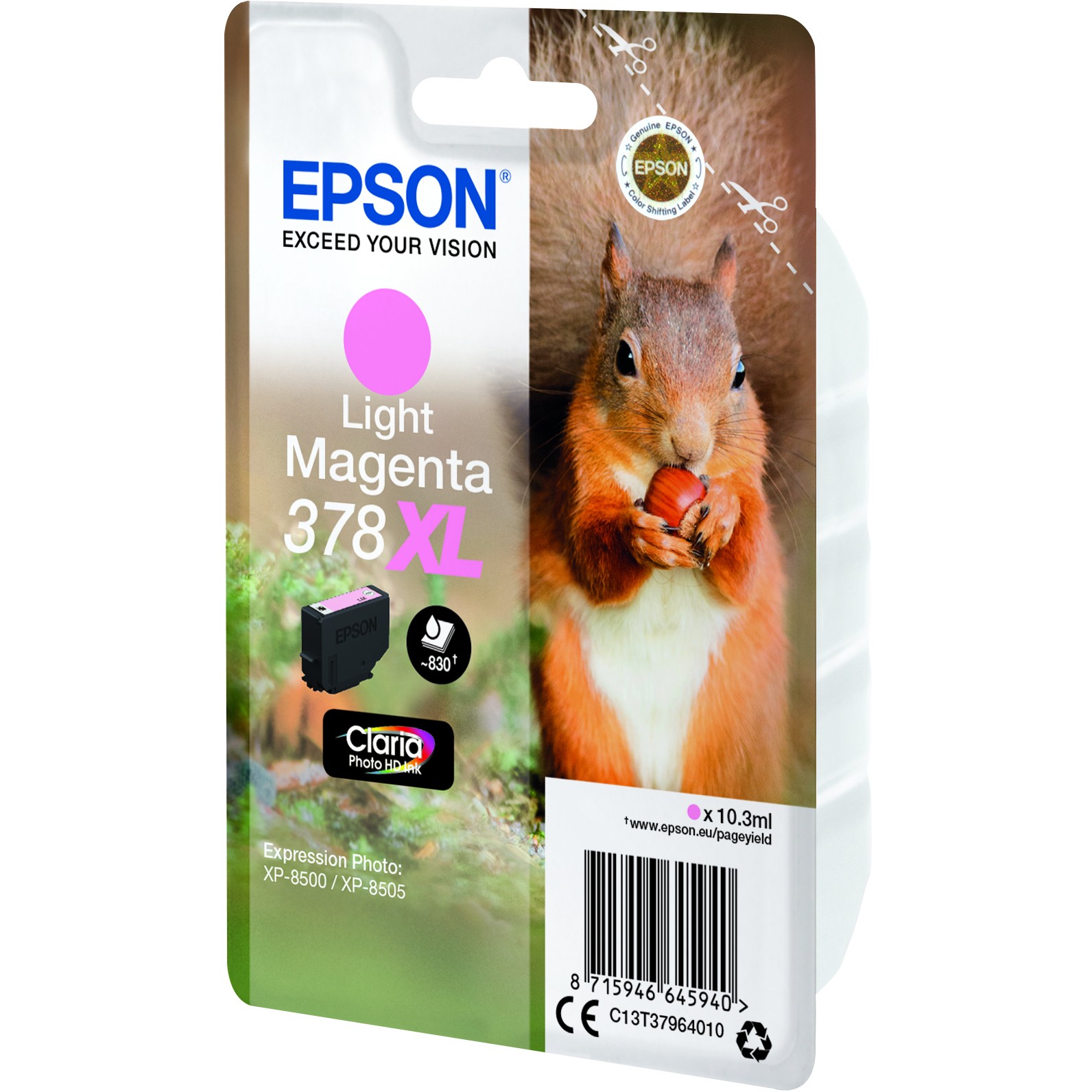INK Epson 378XL Ink Cartridge C13T37964010 / up to 830 pages – Rozë e hapur - Figura 3