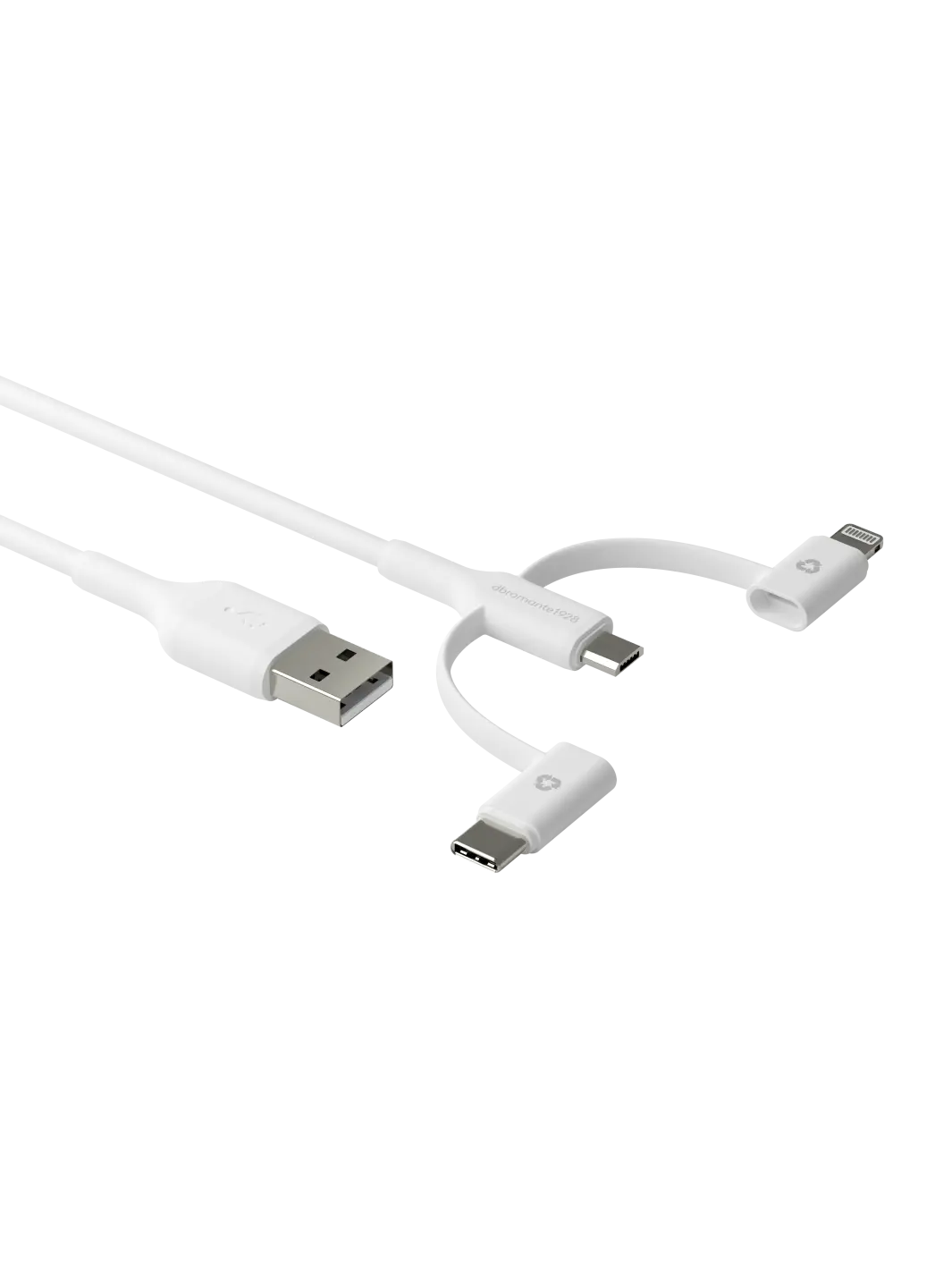 Aksesorë për telefon dbramante1928 / Cable 3‑in‑1 / USB‑A / USB‑C – Bardhë - Figura 2