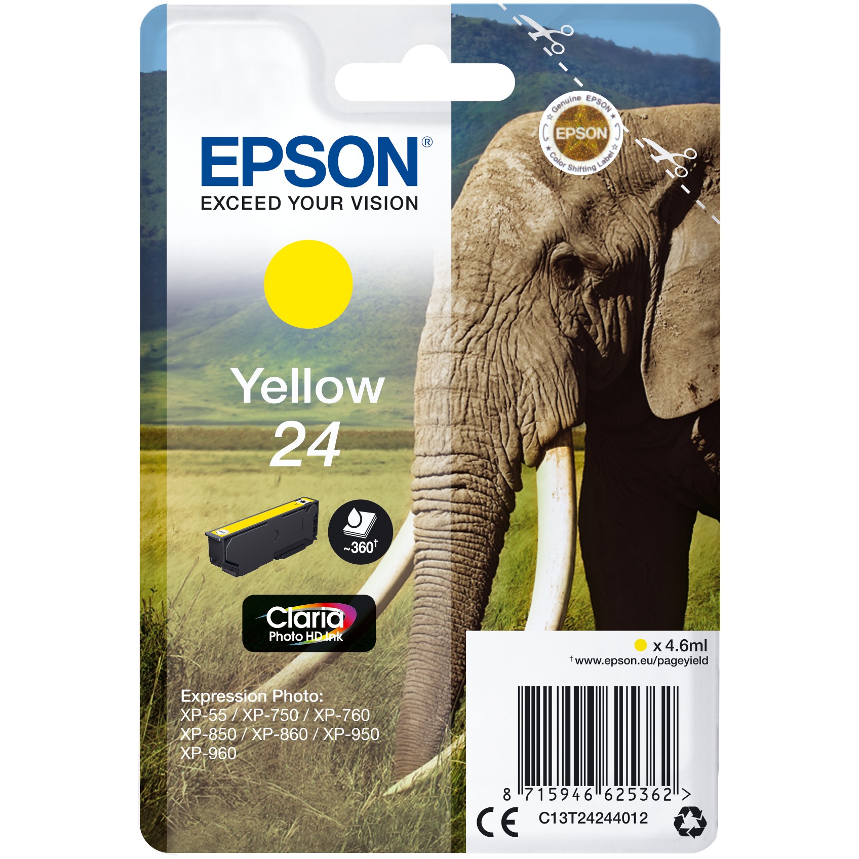 INK Epson C13T24244012 – Verdhë
