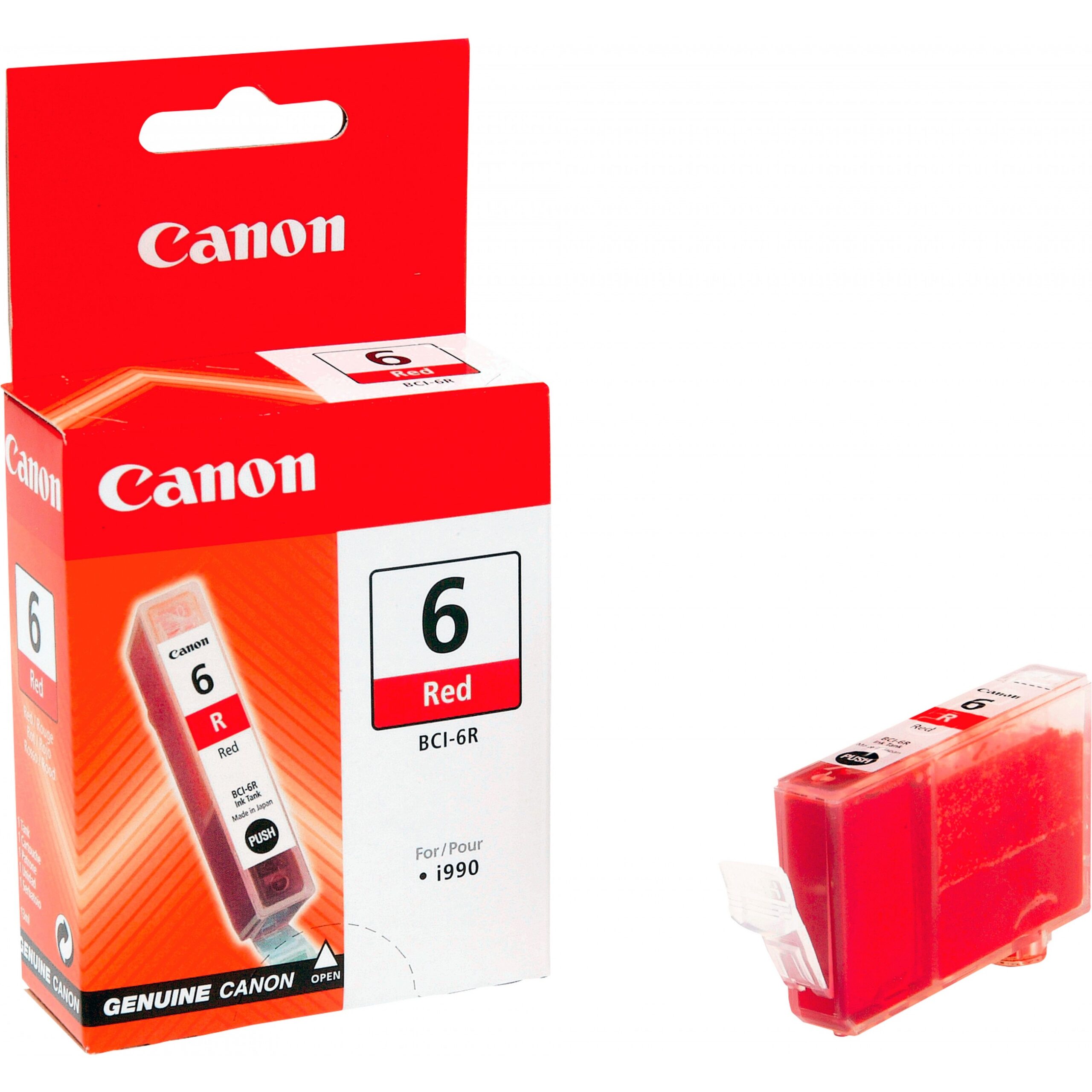 INK Canon BCI-6R deri në kapacitet standard sipas ISO/IEC 24711 - Kuqe