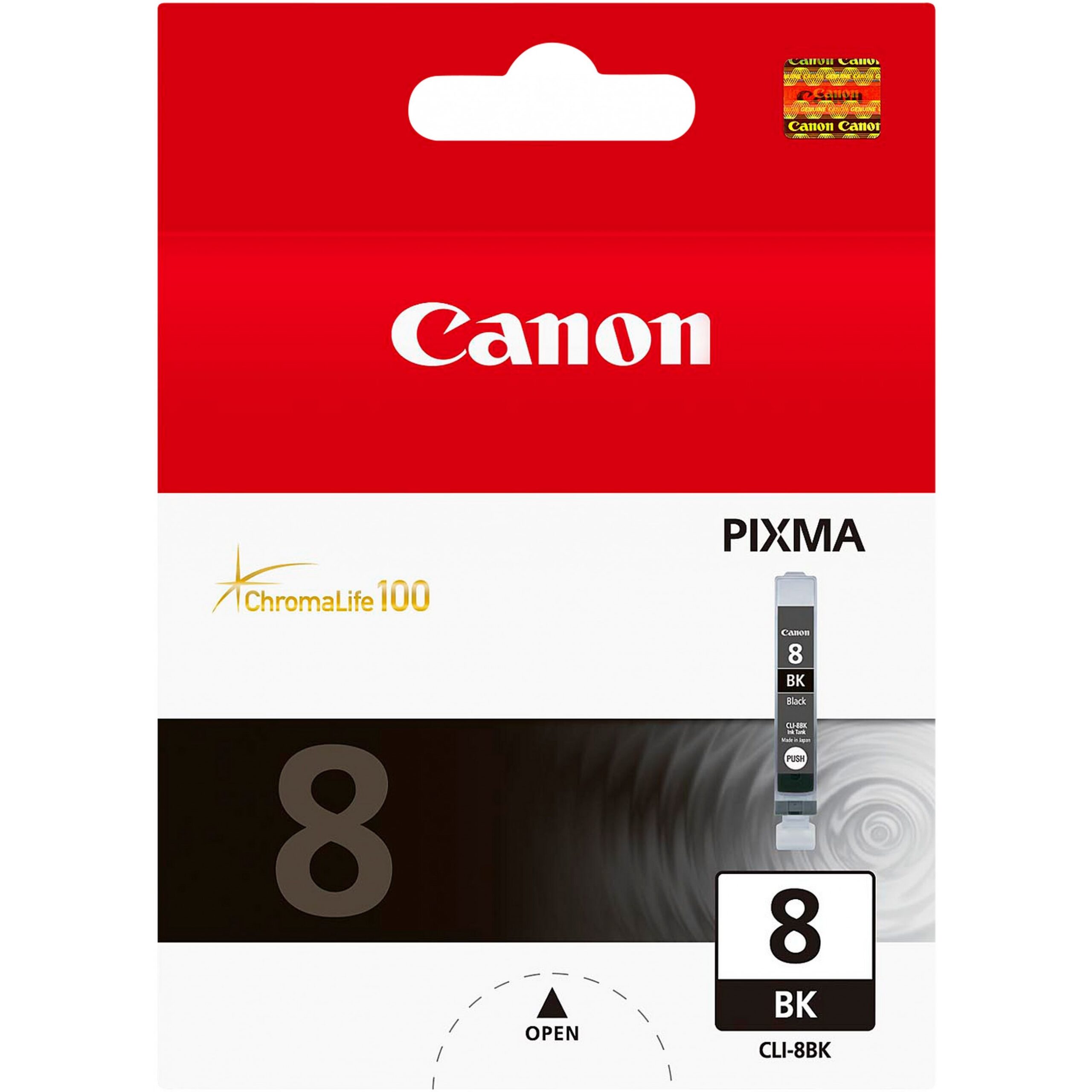 INK Canon CLI-8BK deri në kapacitet standard sipas ISO/IEC 24711 - Zezë