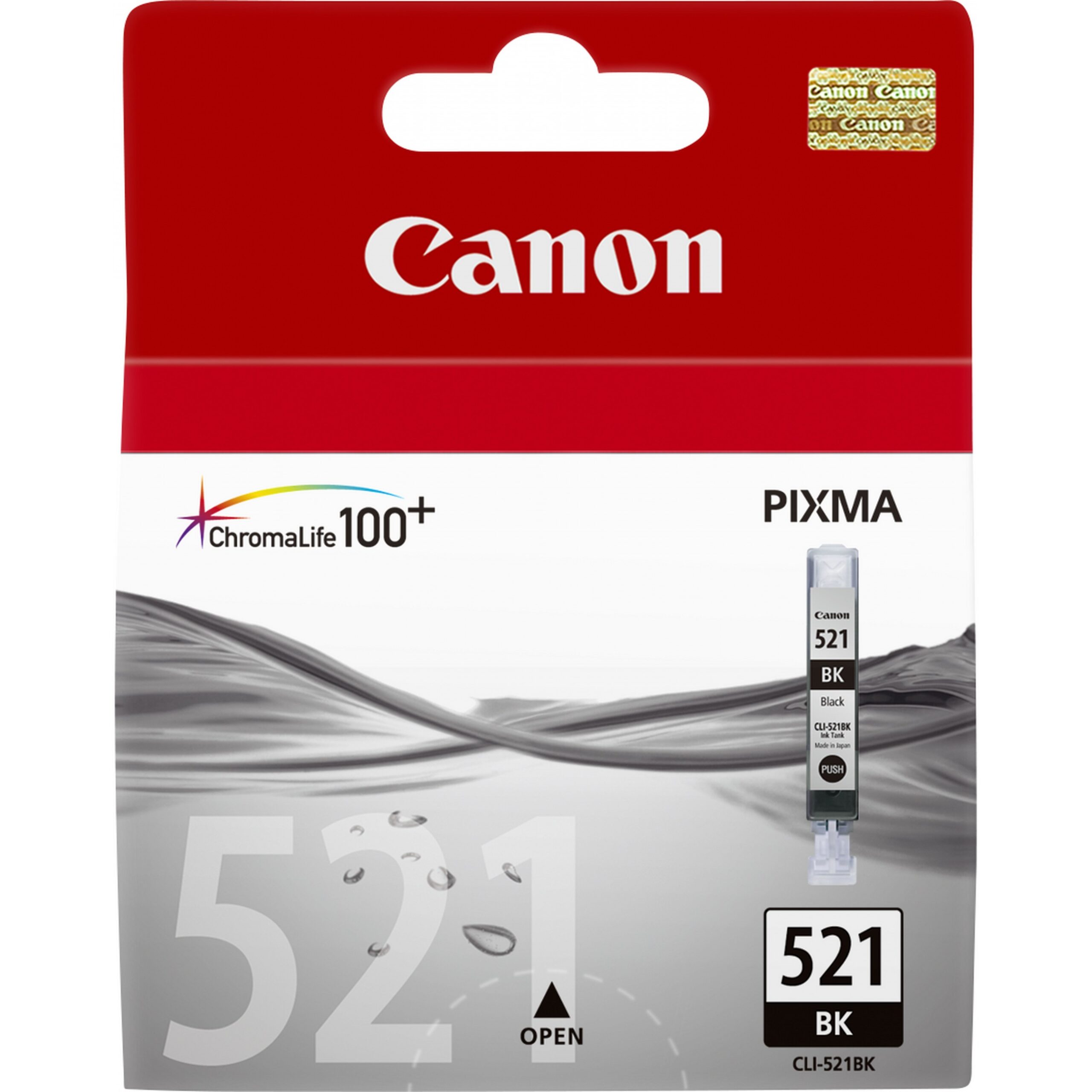 INK Canon CLI-521B (2933B001) deri në kapacitet standard sipas ISO/IEC 24711 - Zezë