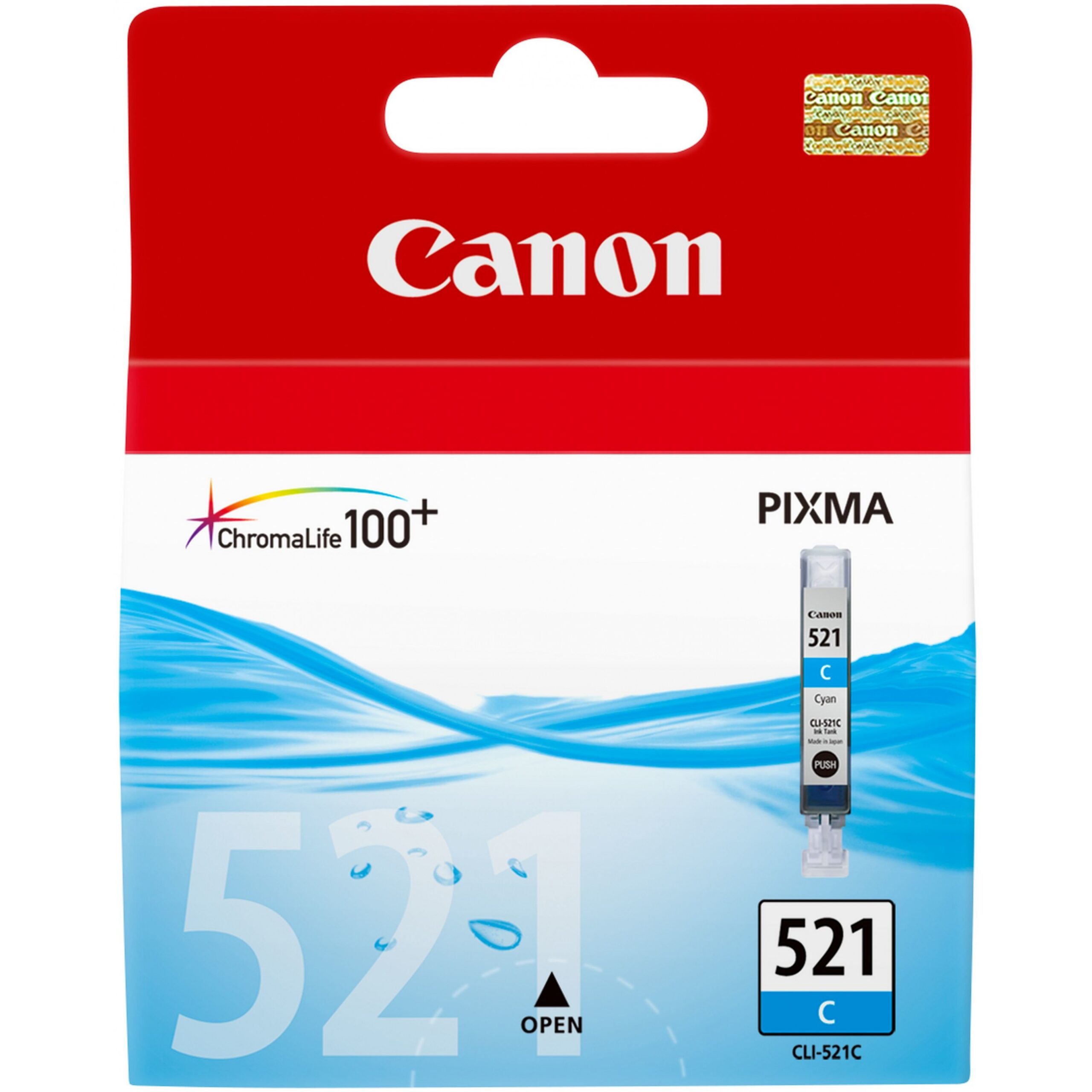 INK Canon CLI-521C (2934B001) deri në kapacitet standard sipas ISO/IEC 24711 - Blu