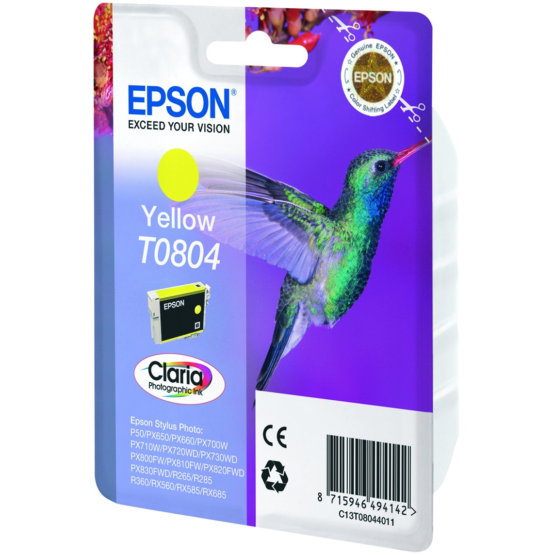 INK Epson T080440 deri në kapacitet standard sipas ISO/IEC 24711 - Verdhë - Figura 2