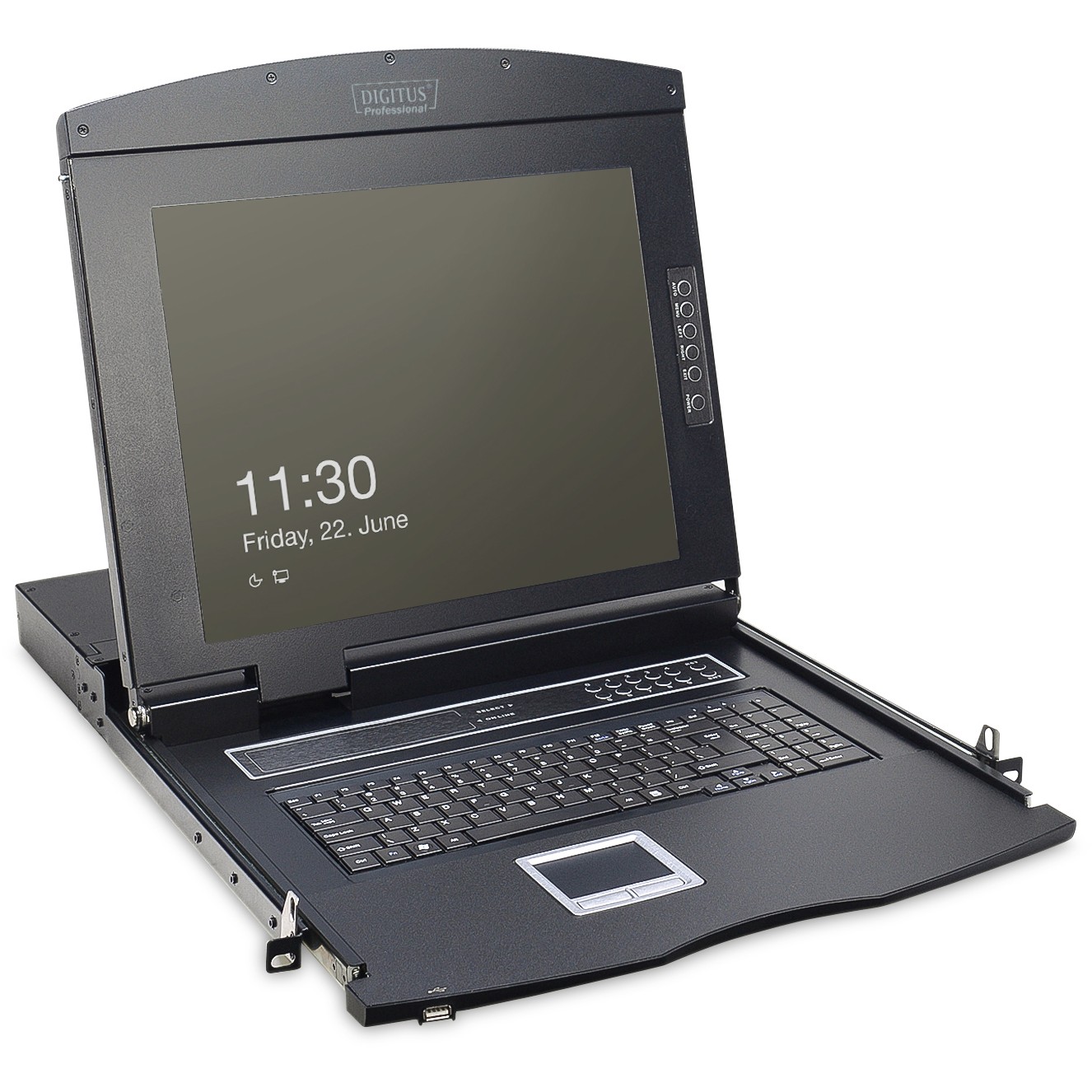 DIGITUS 17" LCD KVM Console / 8-Port VGA / US Keyboard