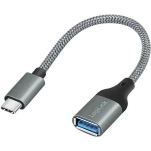 Adapter LogiLink USB Type-C në USB Type-A / 0,15m / Hiri