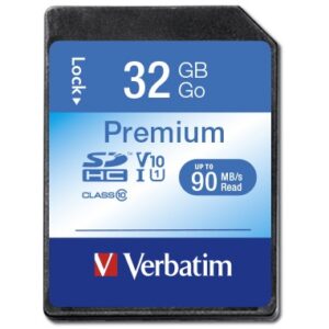 Kartë Memorie SD CARD 32GB Verbatim Premium HC 90MB/s