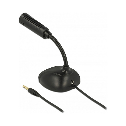 Mikrofon Delock Condenser / Smartphone & Tablet / Gooseneck + 3.5mm 4‑Pin Jack + 3.5mm Jack- Zezë - Figura 2