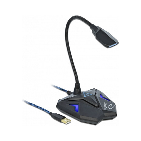 Mikrofon Delock Desktop USB / Gaming Condenser / Gooseneck + Mute Button - Zezë - Figura 2