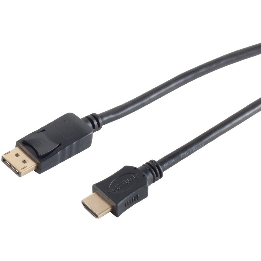 Kabllo HDMI DisplayPort 1.2 > HDMI (ST-ST) 3m Adapterkabel 4K Zi