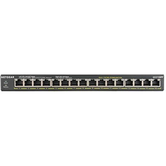 Switch NETGEAR 16P Netgear GS316PP RM PoE+ - Figura 2
