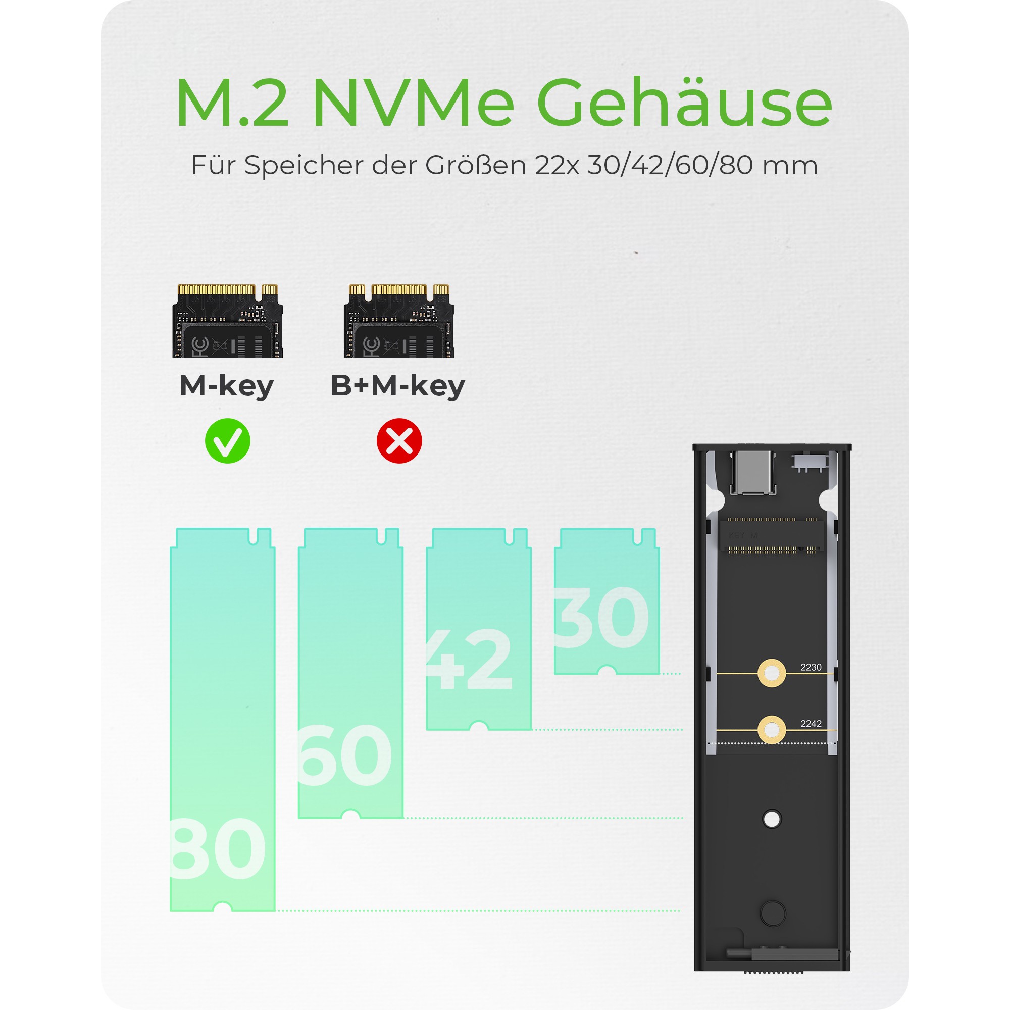 SSD të Jashtme ICY BOX IB-1807MT-C31 Kasë Externes USB-C 3.2 për M.2 NVMe SSD me mbrojtje shkrimi - Figura 4