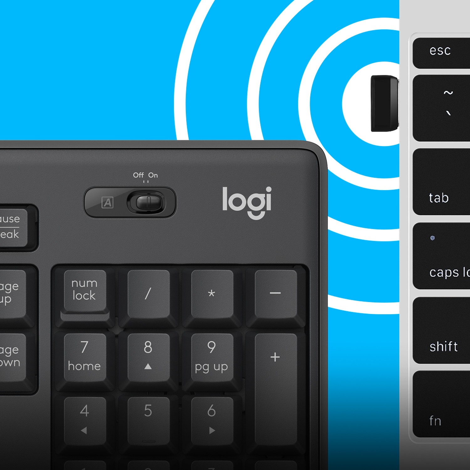 Set Tastierë dhe Maus Logitech MK295 Silent wireless Combo Graphite QWERTY US - Figura 5