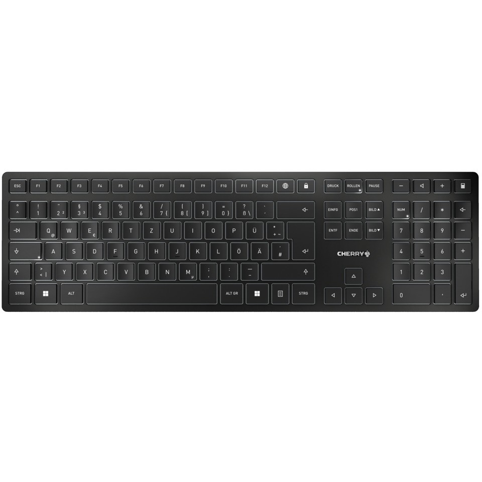 Tastierë Pa kabllo Cherry KW 9100 SLIM - Tastatur wireless silver QWERTZ DE