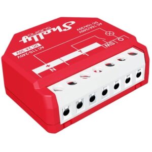 Kontrollues smart 1-kanalësh me matës energjie 16 A për montim në mur Shelly Wave 1PM