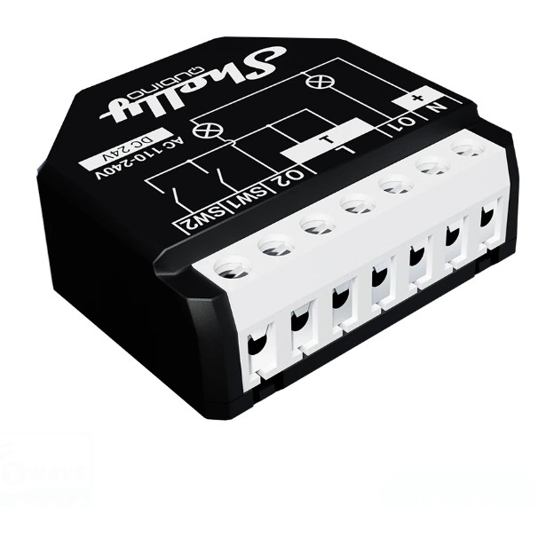 Kontrollues smart 2-kanalësh me matës energjie 16 A për montim në mur Shelly Wave 2PM - Figura 2