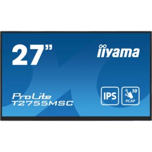 Monitor iiyama 68.6cm/27" (1920x1080) iiyama ProLite T2755MSC-B1 16:9 FHD IPS Touch 5ms 60Hz HDMI DP USB Speaker Zi