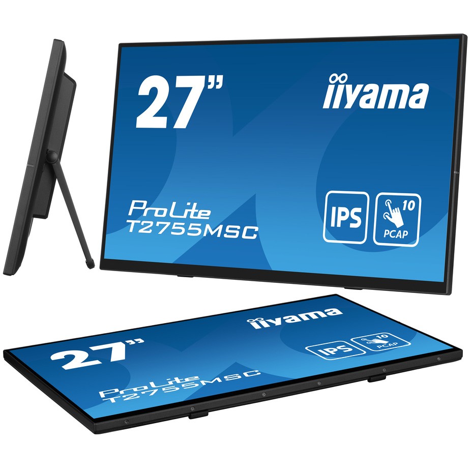 Monitor iiyama 68.6cm/27" (1920x1080) iiyama ProLite T2755MSC-B1 16:9 FHD IPS Touch 5ms 60Hz HDMI DP USB Speaker Zi - Figura 3