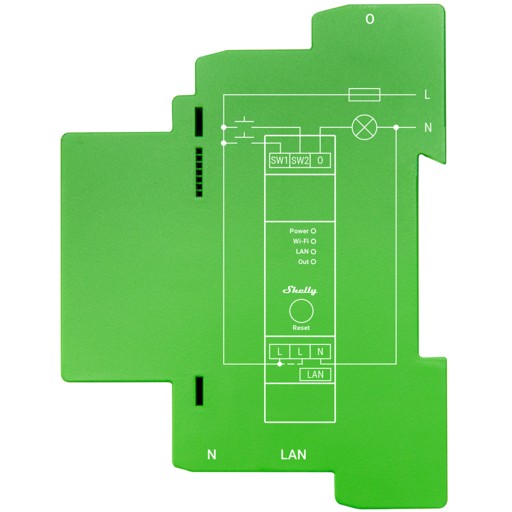 Shelly Relais "Pro Dimmer 1PM" LED/Glühbirne WLAN LAN BT DIN-Rail - Figura 2