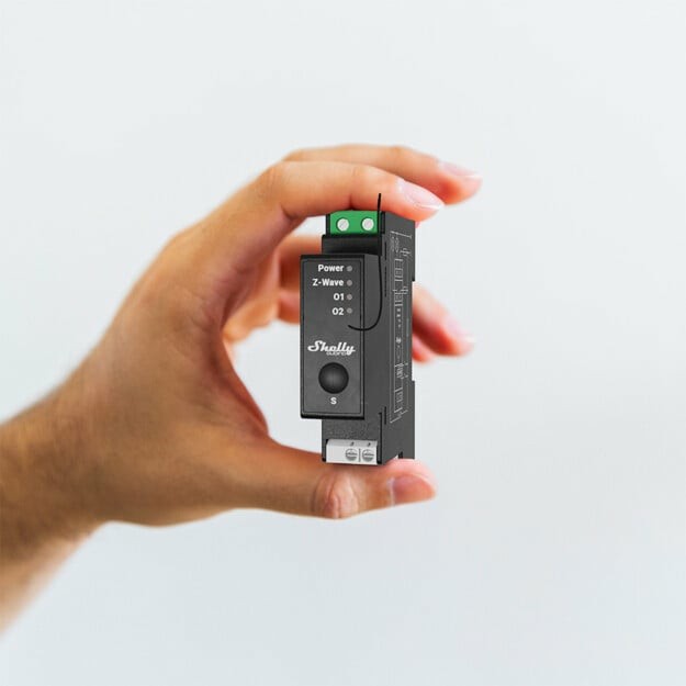 Shelly Relais "Wave Pro 2PM" max 25A Z-Wave DIN-Rail - Figura 3