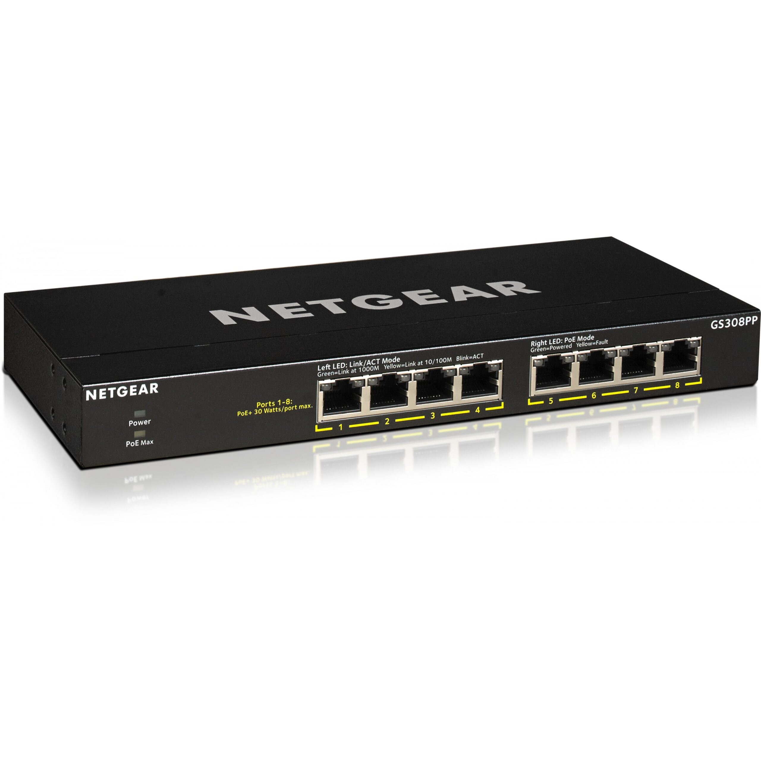 Switch NETGEAR 8P Netgear GS308PP RM PoE+ - Figura 3