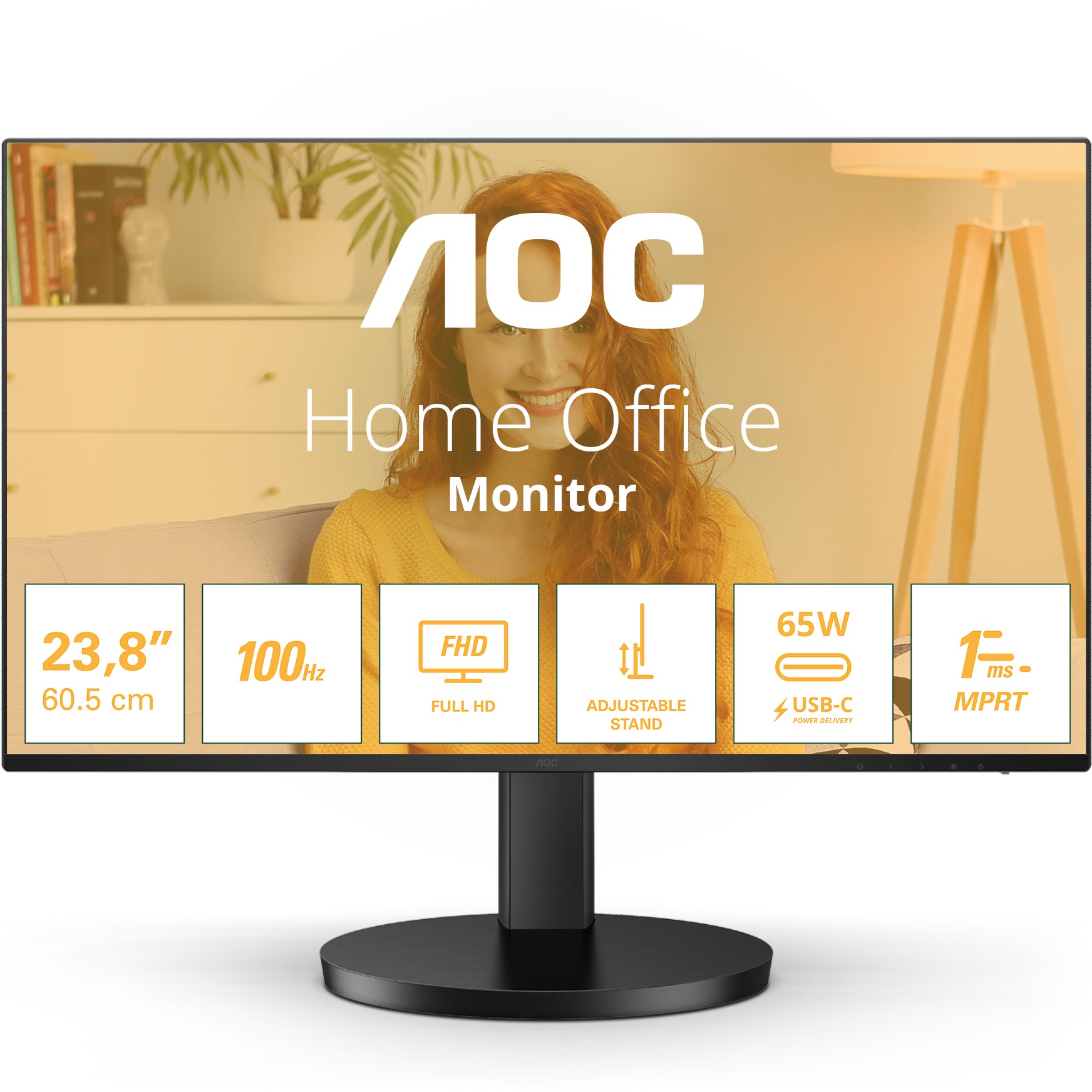 Monitor AOC 68.6cm/27" (1920x1080) AOC Basic-line 27B3CF2 16:9 FHD IPS 1ms 100Hz HDMI USB-C Speaker Zi
