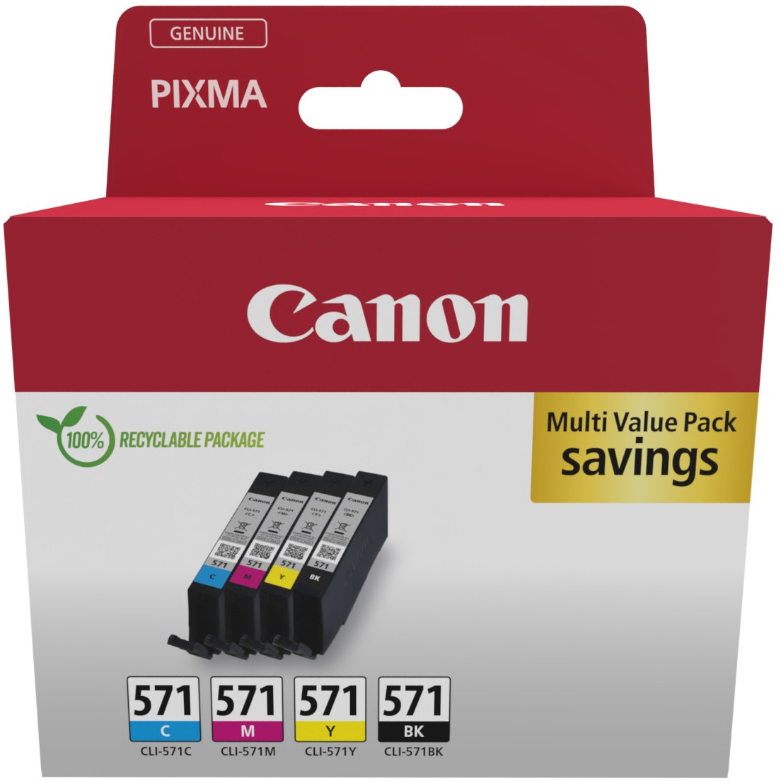 Toner Canon Tinte CLI-571 0386C008 4er Multipack (BKMCY)