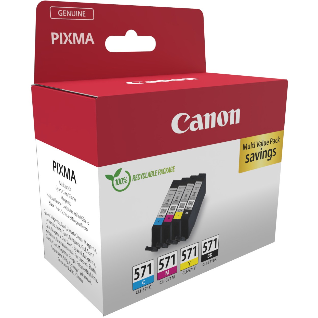 Toner Canon Tinte CLI-571 0386C008 4er Multipack (BKMCY) - Figura 2