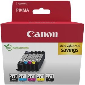 Toner Canon Tinte PGI-570/CLI-571 0372C006 5er Multipack (PGBK/BKMCY)