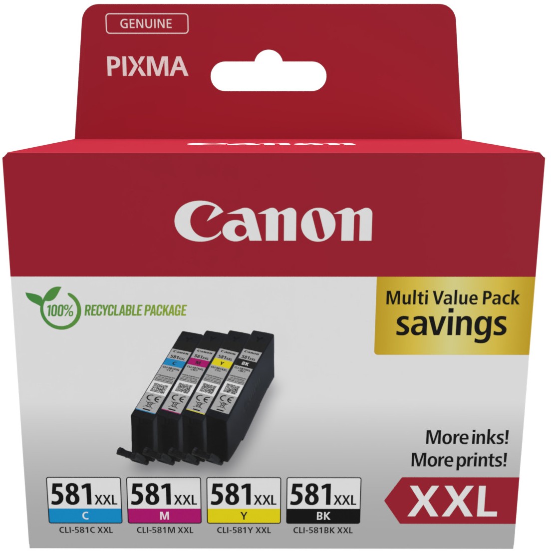 Toner Canon Tinte CLI-581XXL 1998C007 4er Multipack (BKMCY)
