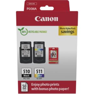 Toner Canon Tinte PG-510/CL-511 2970B017 2er Multipack inkl. Fotopapier