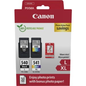 Toner Canon Tinte PG-540L/CL-541XL 5224B012 2er Pack (BK/Color) inkl. Fotopapier
