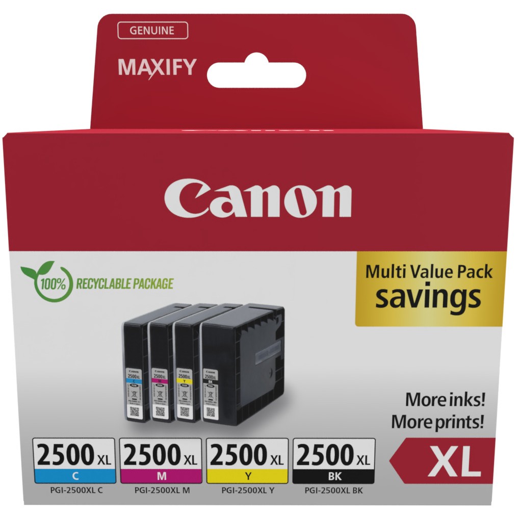 Toner Canon Tinte PGI-2500XL 9254B010 4er Multipack (BK/C/M/Y)