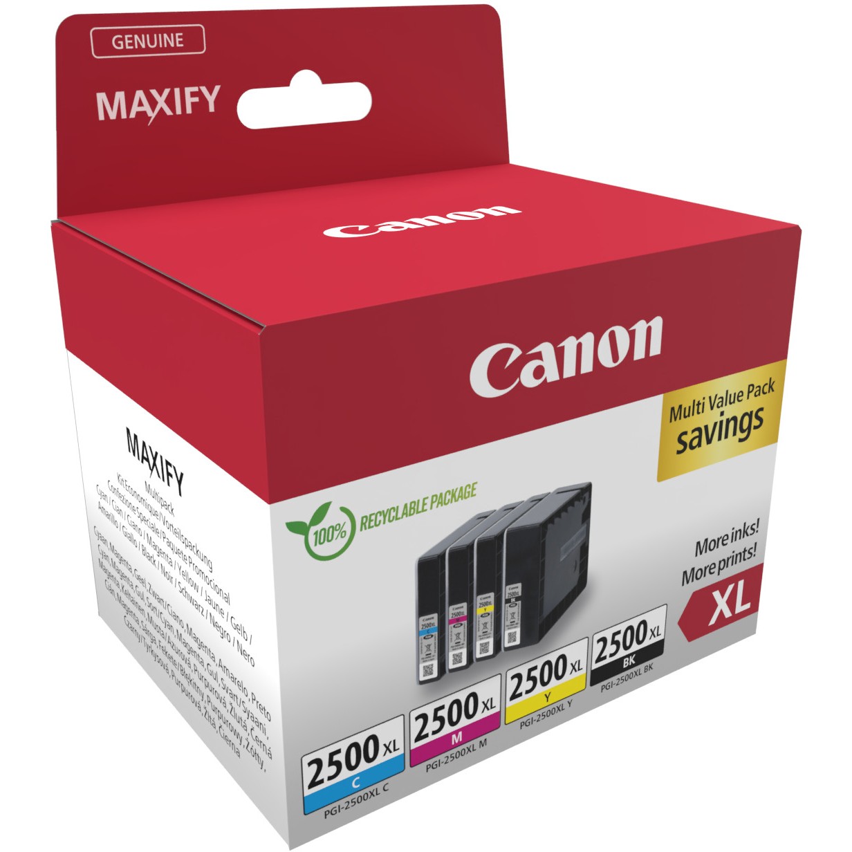 Toner Canon Tinte PGI-2500XL 9254B010 4er Multipack (BK/C/M/Y) - Figura 2