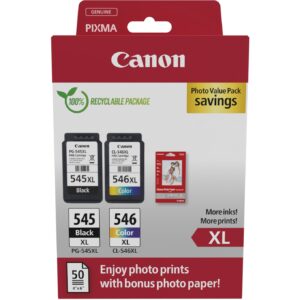 Toner Canon Tinte PG-545XL/CL-546XL 8286B011 2er Multipack inkl. Fotopapier