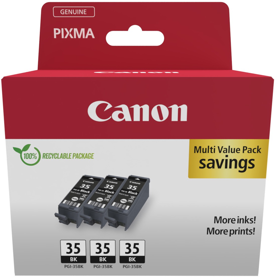 Toner Canon Tinte PGI-35 1509B028 Schwarz 3er Pack
