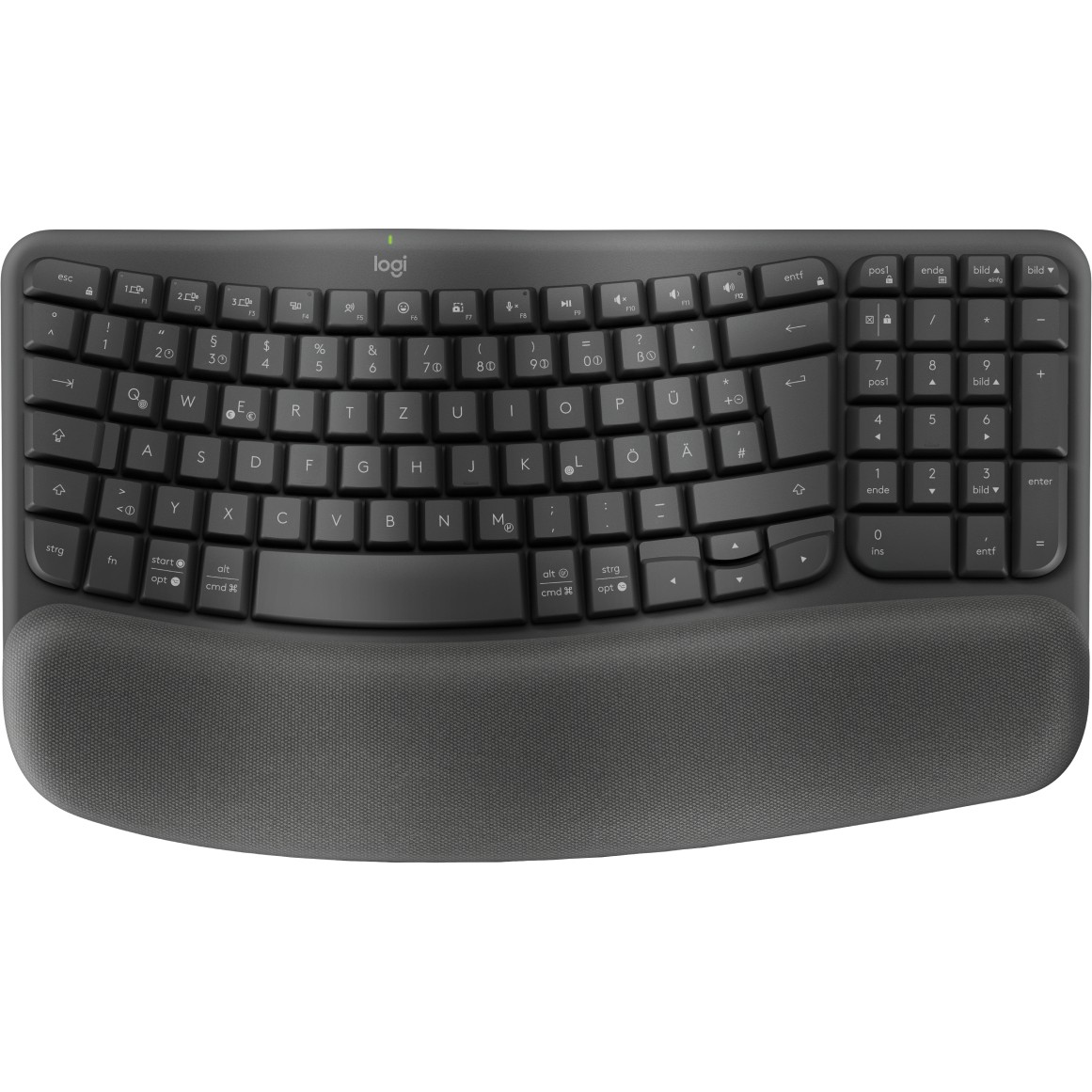 Tastierë Pa kabllo Logitech Wave Keys Bluetooth black QWERTZ DE