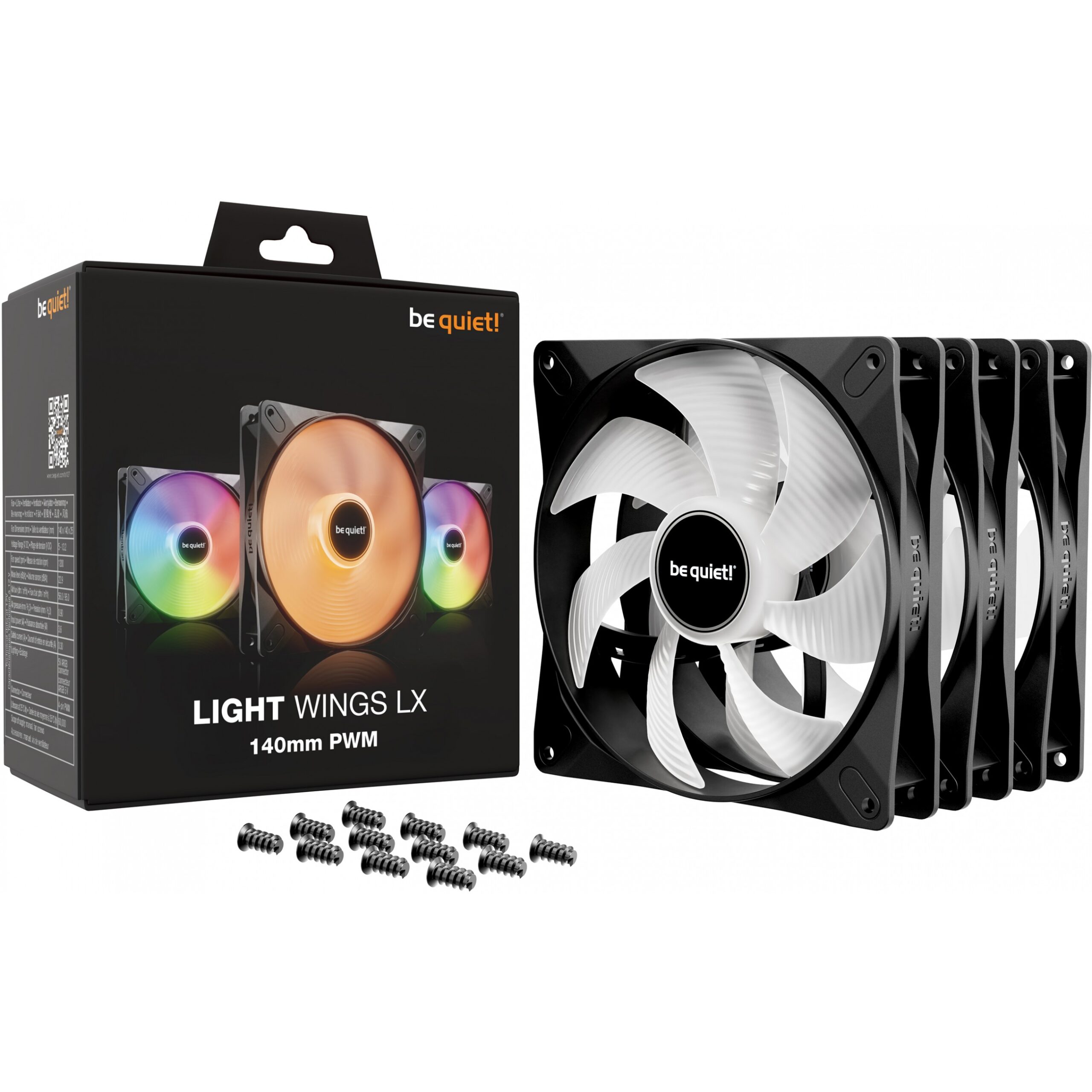 Ftohës për Kasë Be Quiet! 140mm LIGHT WINGS LX PWM Triple-Pack - Figura 5