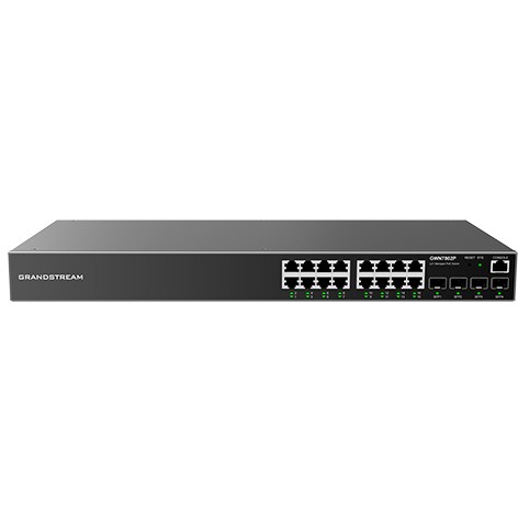Grandstream GWN7802 16-Port Gigabit Managed Switch | 4× SFP Ports | Layer 2+ | 40Gbps Switching Capacity | VLAN | QoS